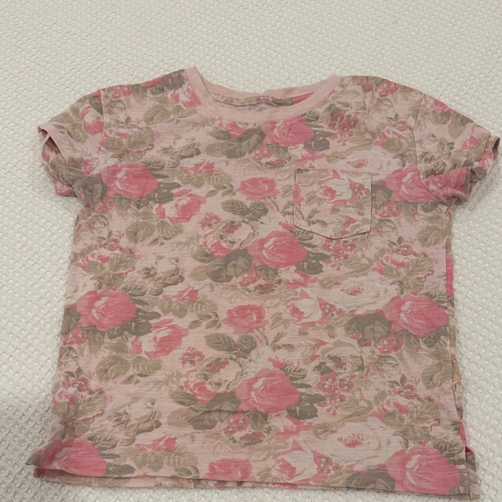 LoveShackFancy Pink Floral Kids Tee